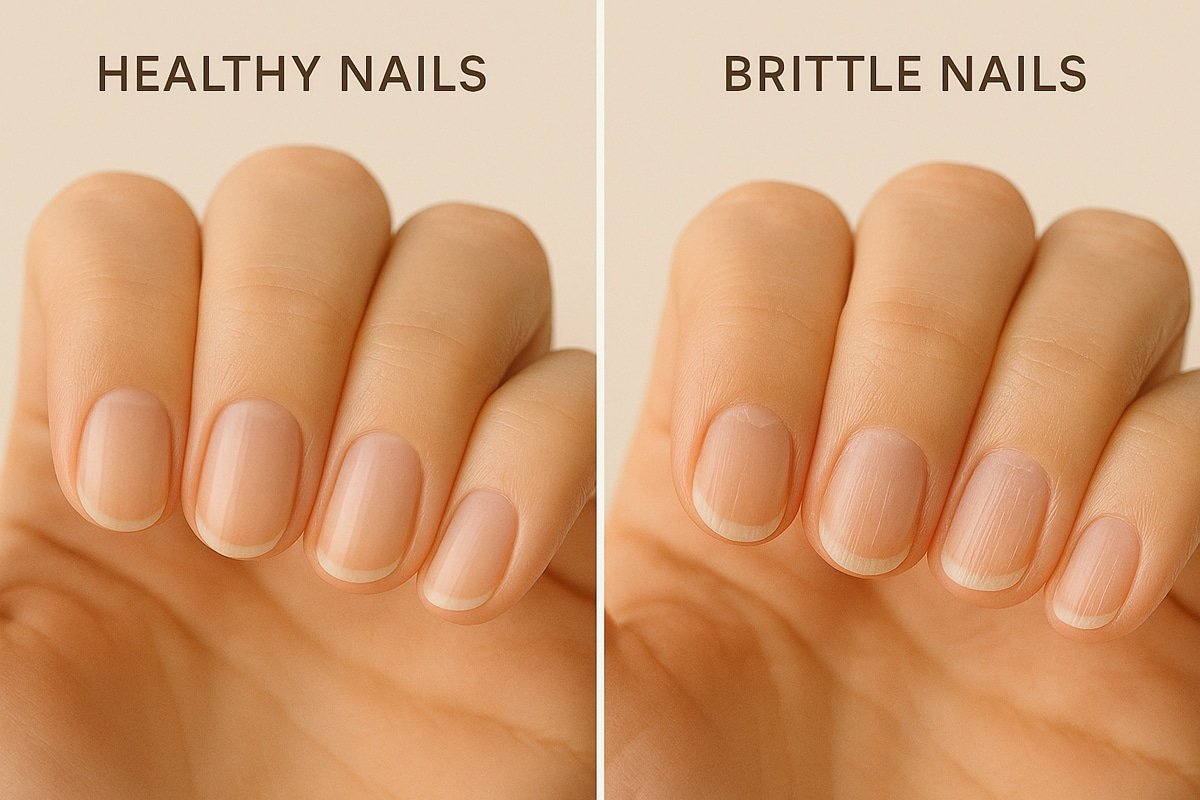 Comparison of healthy and brittle nails